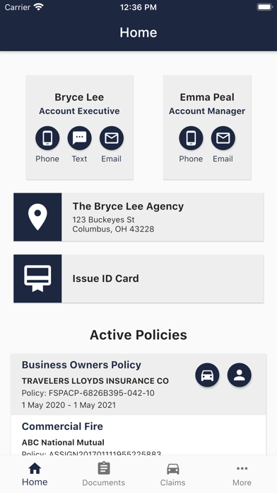 Walbeck Insurance - Mobile App Screenshot