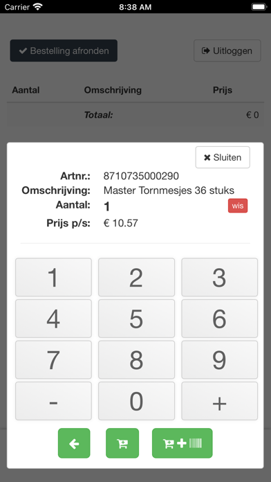 Van Dijk Verf bestelapp Screenshot