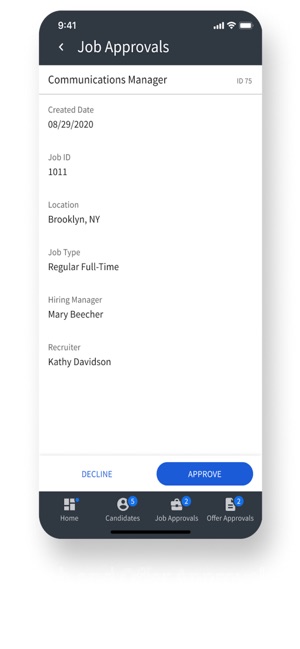 Reviewing Candidates, Jobs, and Offers in the iCIMS Mobile Hiring Manager  App