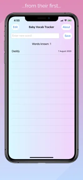 Game screenshot Baby Vocab Tracker apk