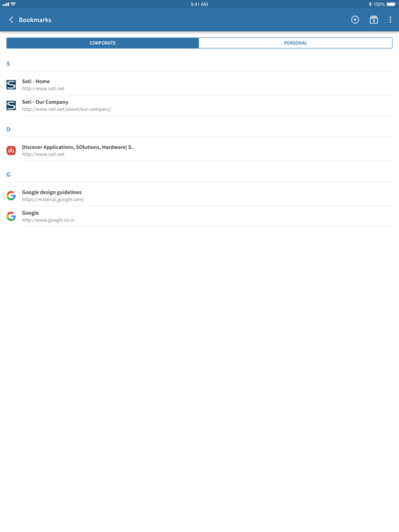 SOTI Surf iPad screenshot