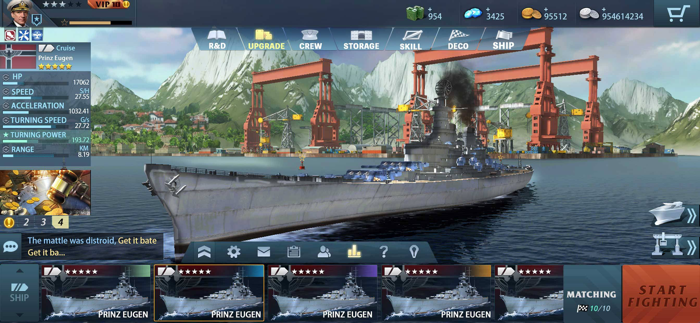 King of Warship 10v10 Battle