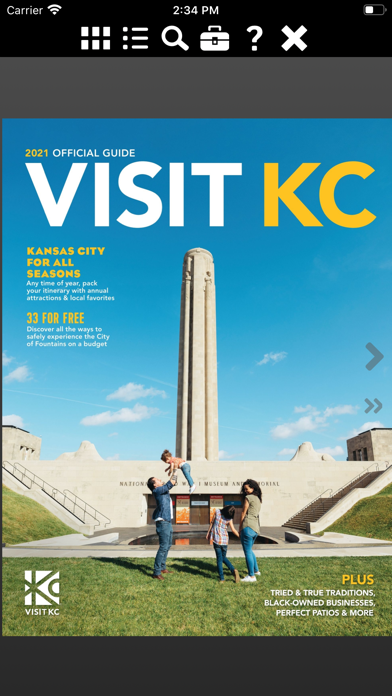Kansas City Visitors Guide Screenshot