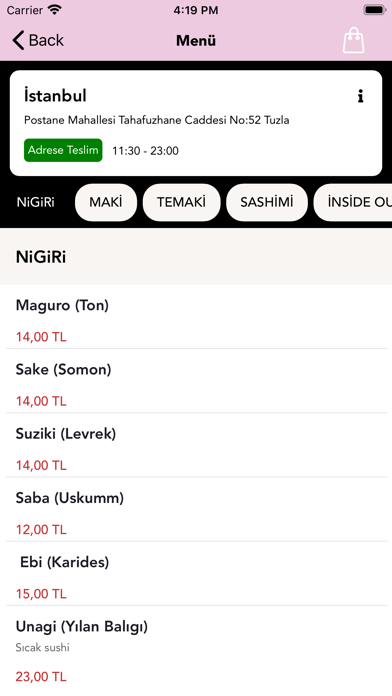 Niwa Chinese & Sushi Screenshot