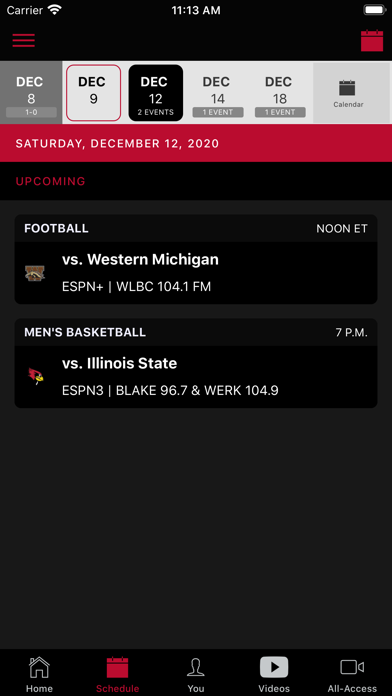 Ball State Athletics Screenshot