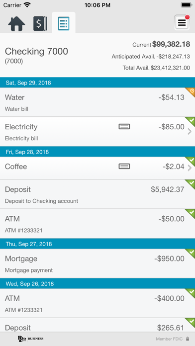 Rio Bank Business Screenshot