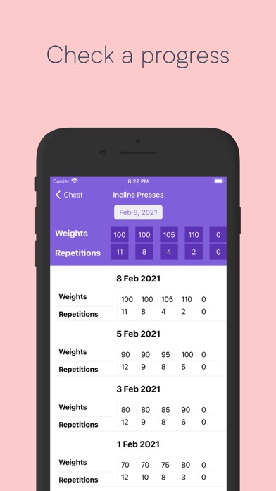 Screenshot #3 pour Workout Diary: Fitness