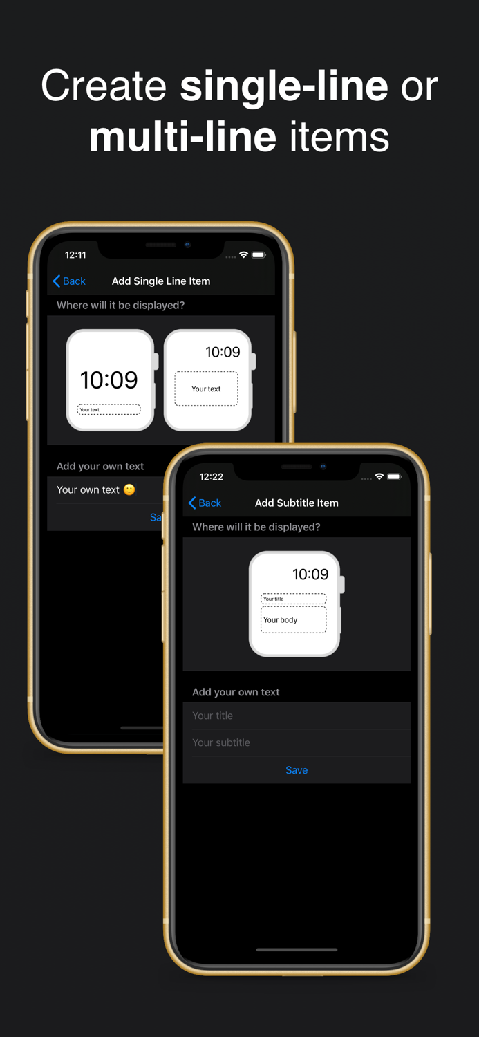 TextWatch Complications