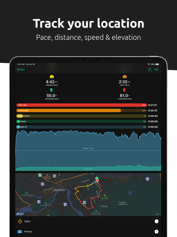 FITIV Ride GPS Cycling Tracker iPad screenshot 6 - Health & Fitness app