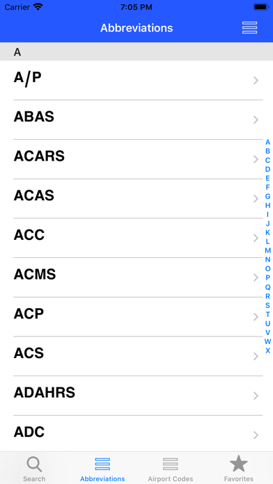 Aviation Acronyms Screenshot