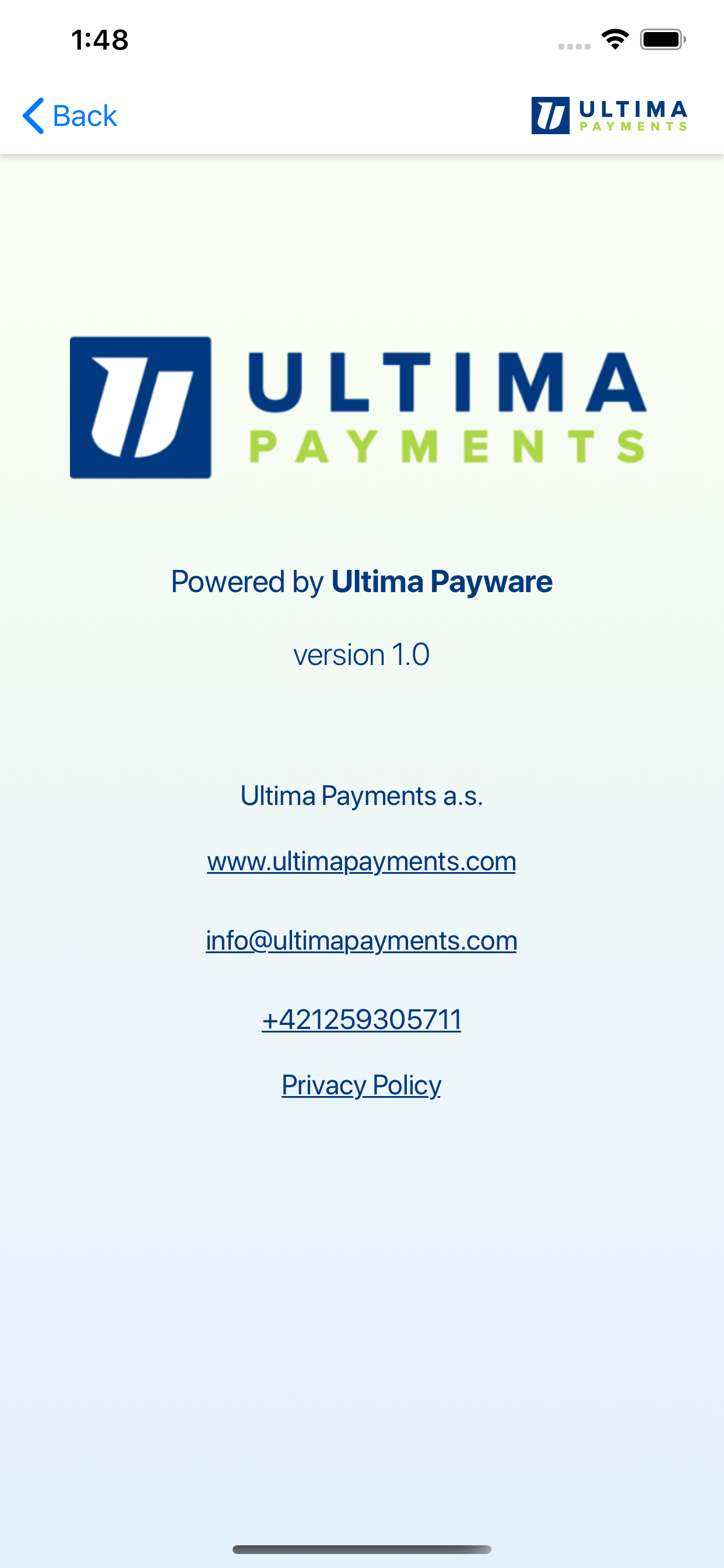 Ultima Payments CLS