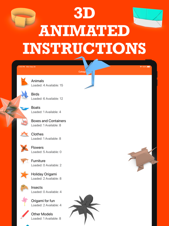 Screenshot #4 pour Animated 3D Origami