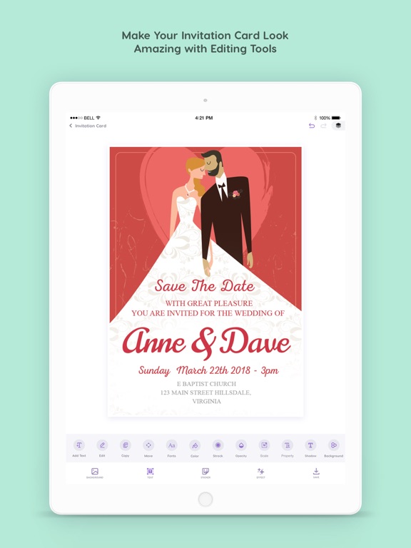 Screenshot #6 pour Invitation Card Maker - RSVP