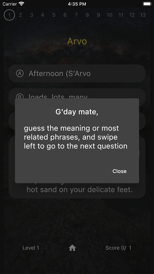 #2. Aussie slang quiz (iOS) 由: E W M W W Shanka Nuwan Bandara Werapitiya
