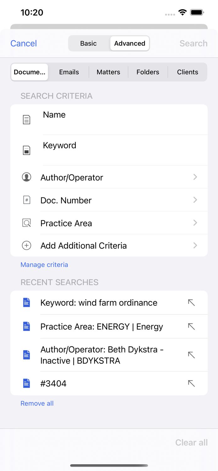 iManage Work 10 Mobility