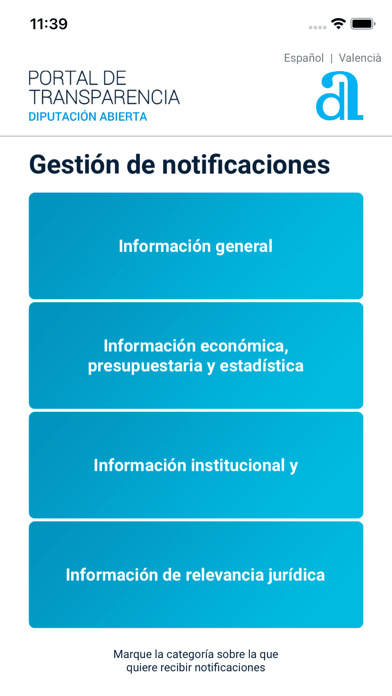 Transparencia Dip. Alicante Screenshot