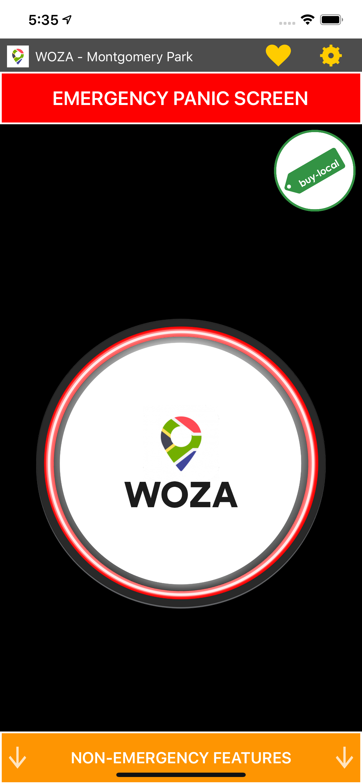 Woza panic button app