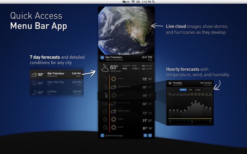 Screenshot #2 for Living Earth - Weather & Clock