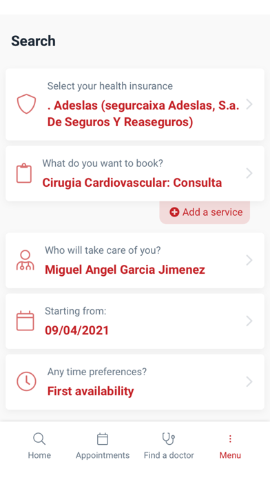 Hospital Cruz Roja Córdoba Screenshot