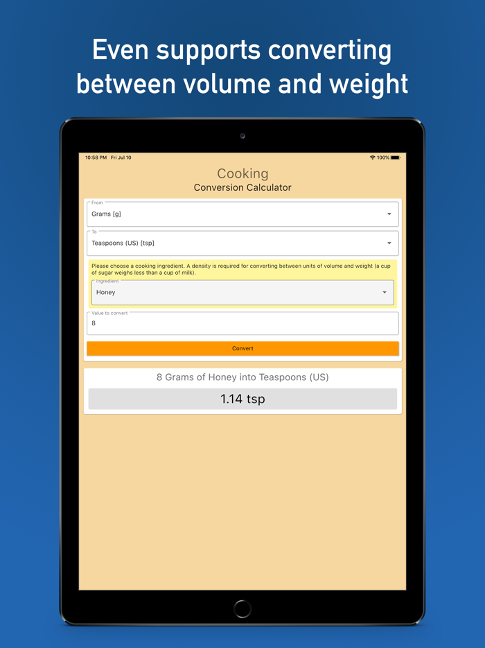 Cooking Conversion Calculator