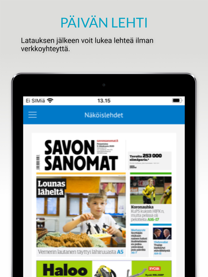 Savon Sanomat päivän lehti
