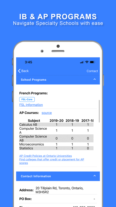Hokaho Toronto School Finder Screenshot
