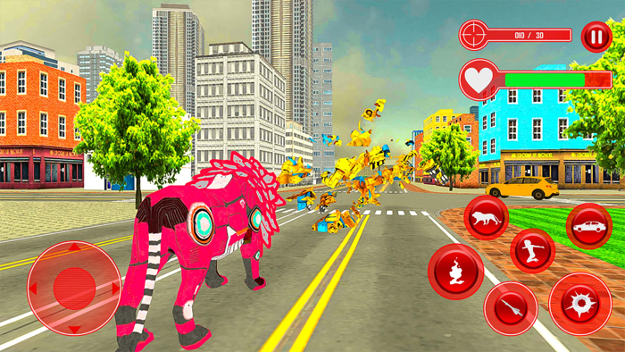 Lion Robot Transform Attack