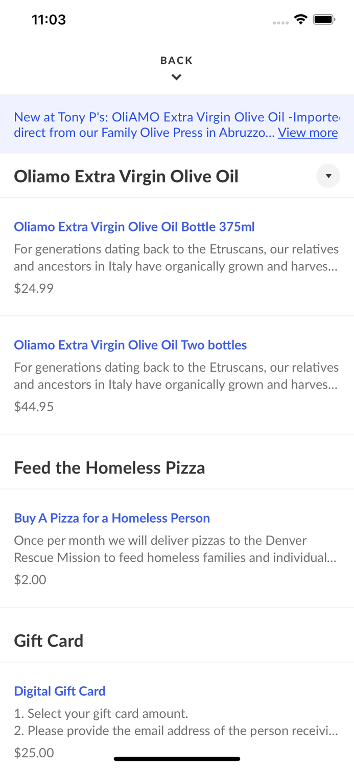 Tony Ps Bar and Pizzeria