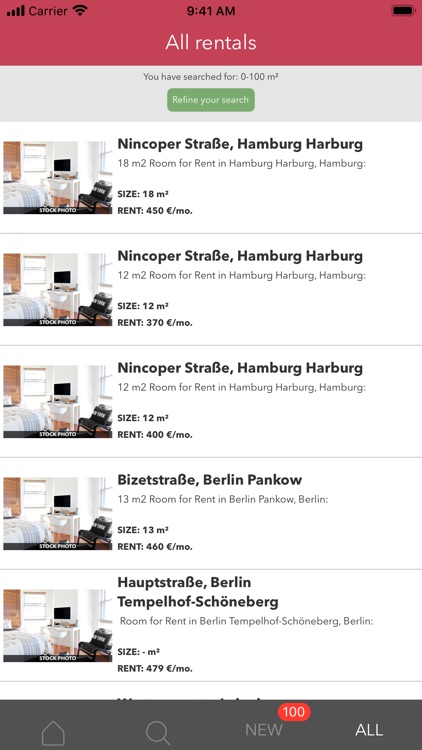 Housing rentals in Germany