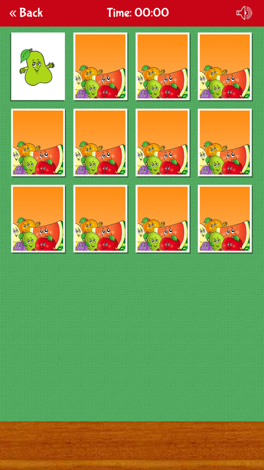 #2. Fruits Vegetables Memory Game (iOS) Podle: Edise Soluciones SL