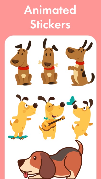 Lucky Dog Animated Stickers