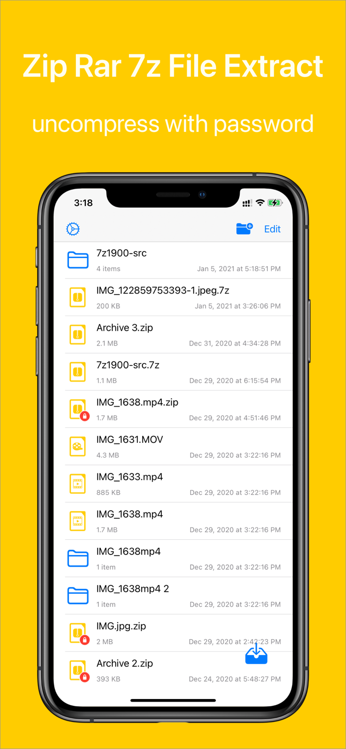Zip and Unzip rar file extractor