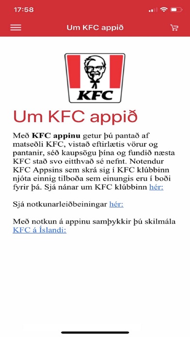 How to cancel & delete KFC Iceland from iphone & ipad 1