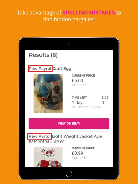 bidkit local ebay deals finder iPad screenshot 4 - Shopping app