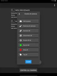 multi camera control for gopro iPad Captures Décran 1