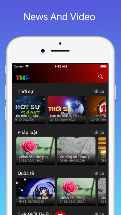 THPLive - Đài PT&TH Hải Phòng Screenshot