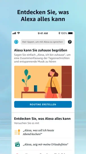 Screenshot von Amazon Alexa auf dem iPhone 6