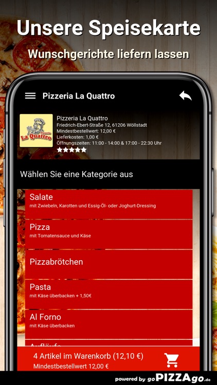 Pizzeria La Quattro Wöllstadt screenshot-3