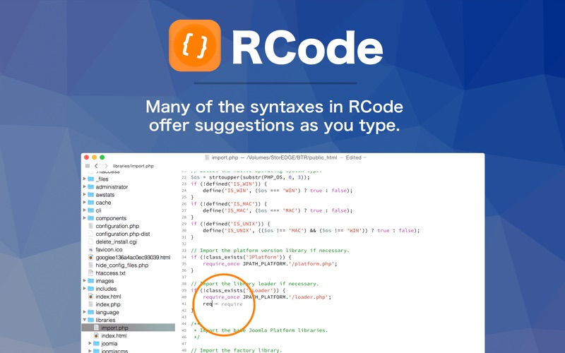 rcode - universal code editor iphone screenshot 1