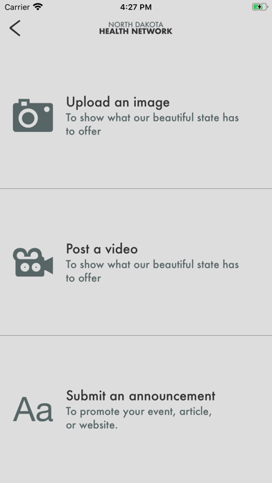 North Dakota Health Network Screenshot