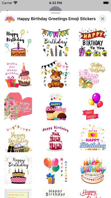 Screenshot #2 pour Wish Happy Bday Emoji Stickers