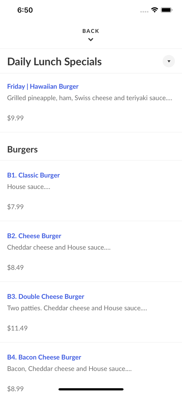 Billie on Burger and Fish Chips