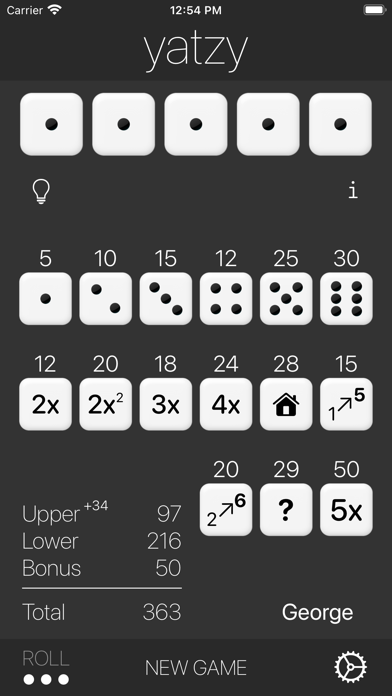 Yatzy Solitaire Screenshot