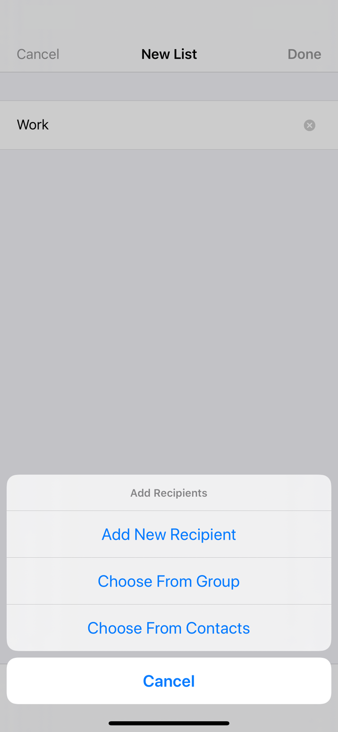 Group Text and Email