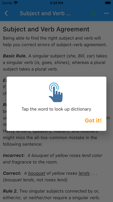 English Grammar & Test Screenshot