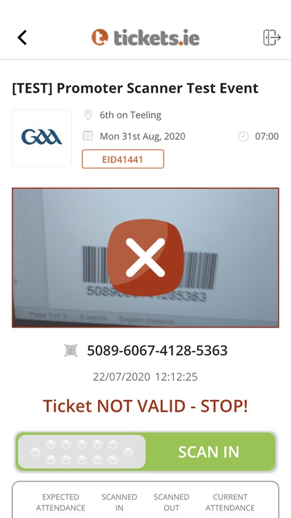 Tickets.ie ScanIn