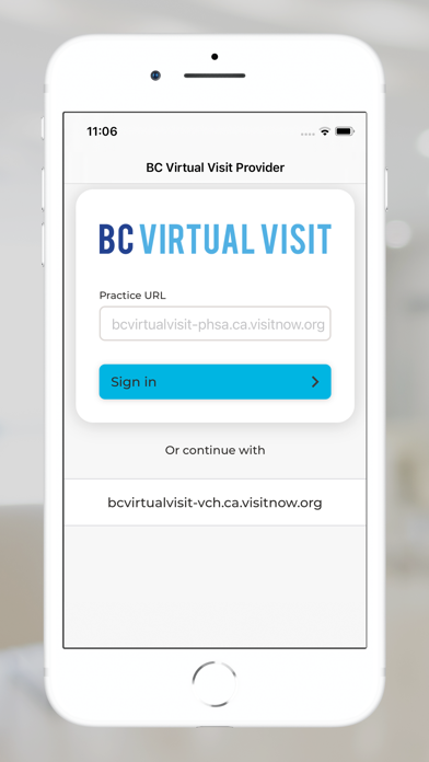 BC Virtual Visit Provider Screenshot