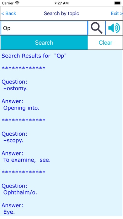 Medical Terminology by Branch Screenshot