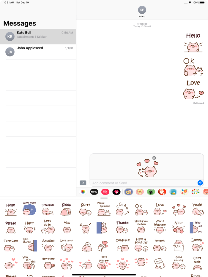 Cool Pets Pig Stickers pack