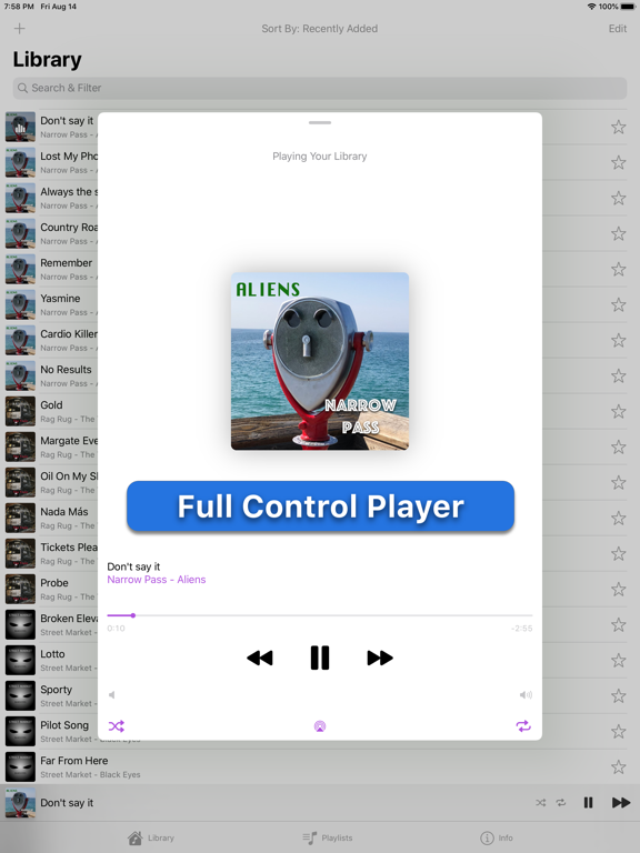 Screenshot #4 pour Palm Music Player